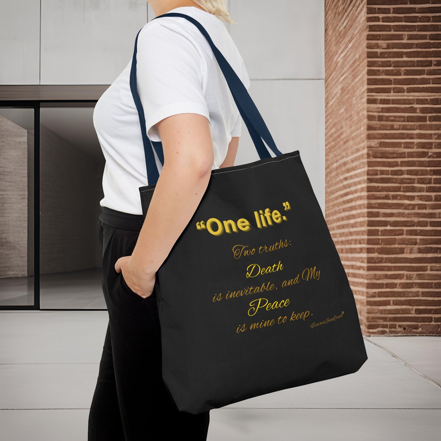 “One life.” Two Truths | Canvas Tote | Black