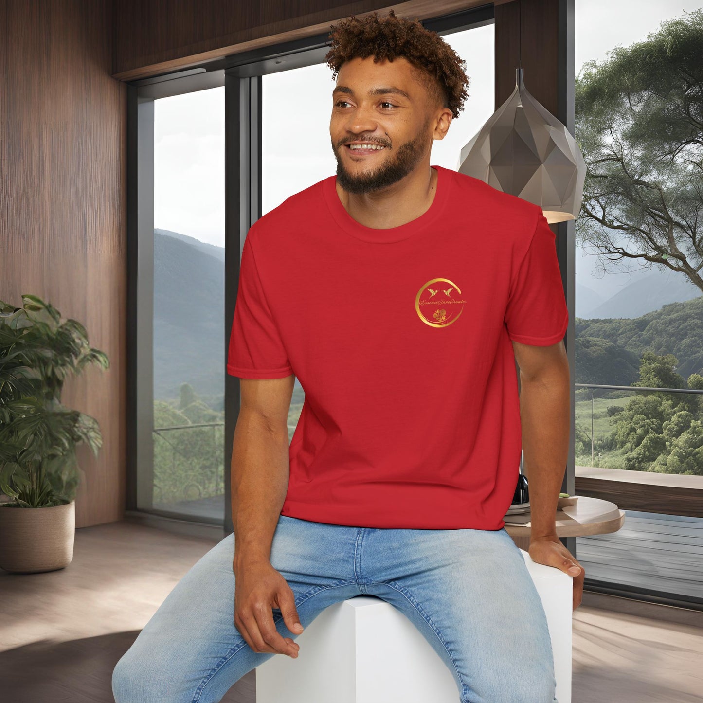 Red Softstyle Tee | EssenceInnoCreate | Unisex Streetwear