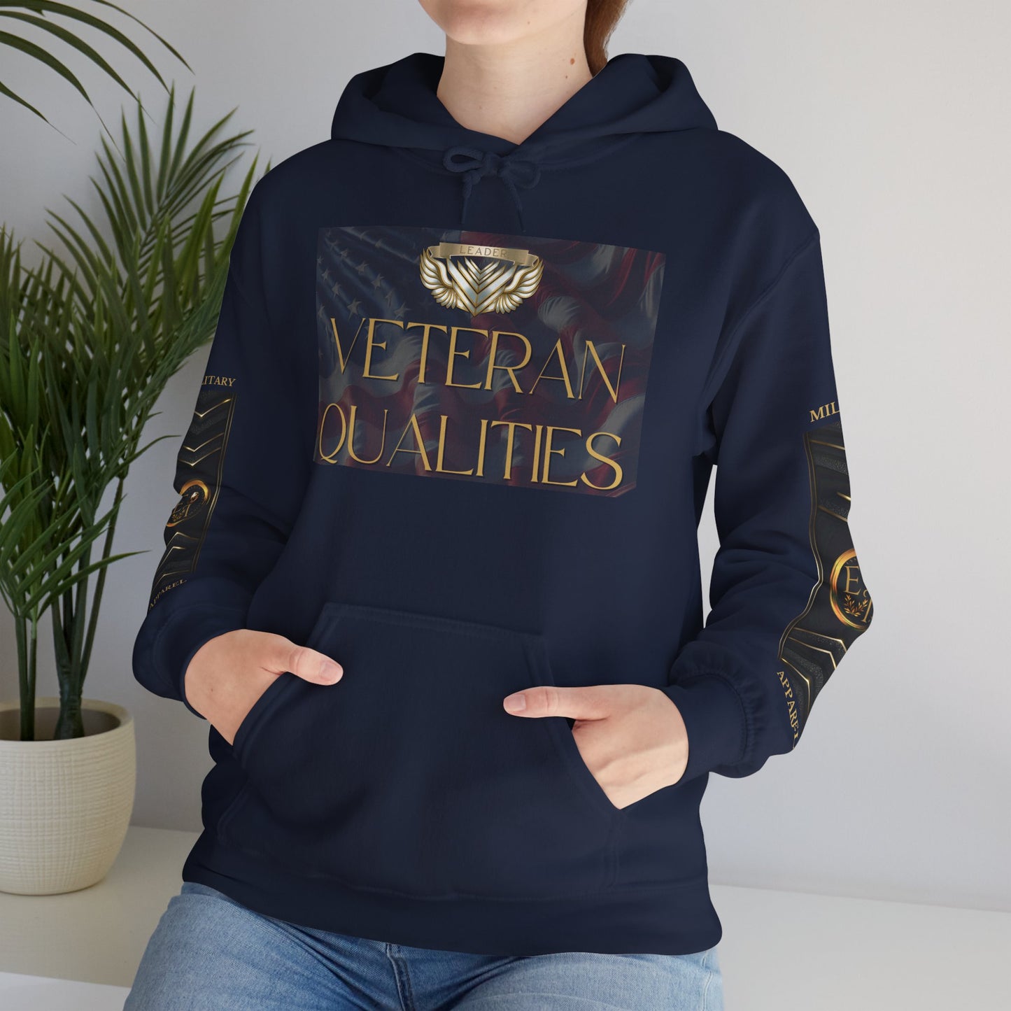 Leader Veteran Qualities Hoodie | Military Tribute Hoodie | VETERAN Leadership Sweatshirt