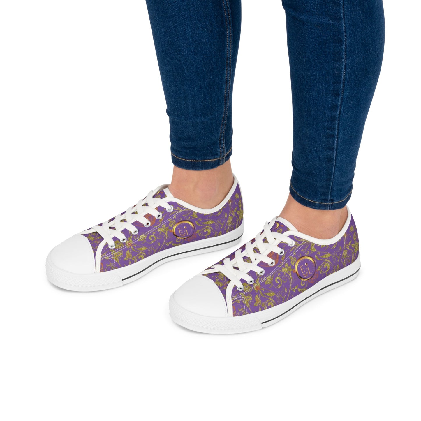 Ladies Bohemian Butterfly | Light Purple | White Sole LowTops