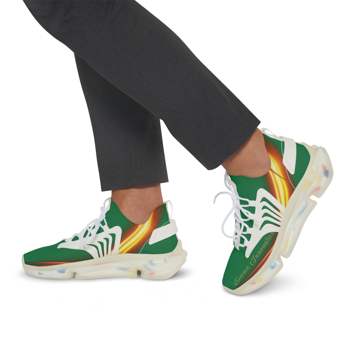 Green Trendsetter Flame | Men’s Performance Sneakers | White Sole