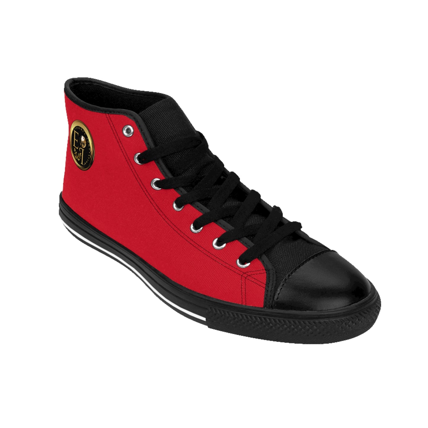 Mens Classic HighTops X | Black Sole | Dark Red