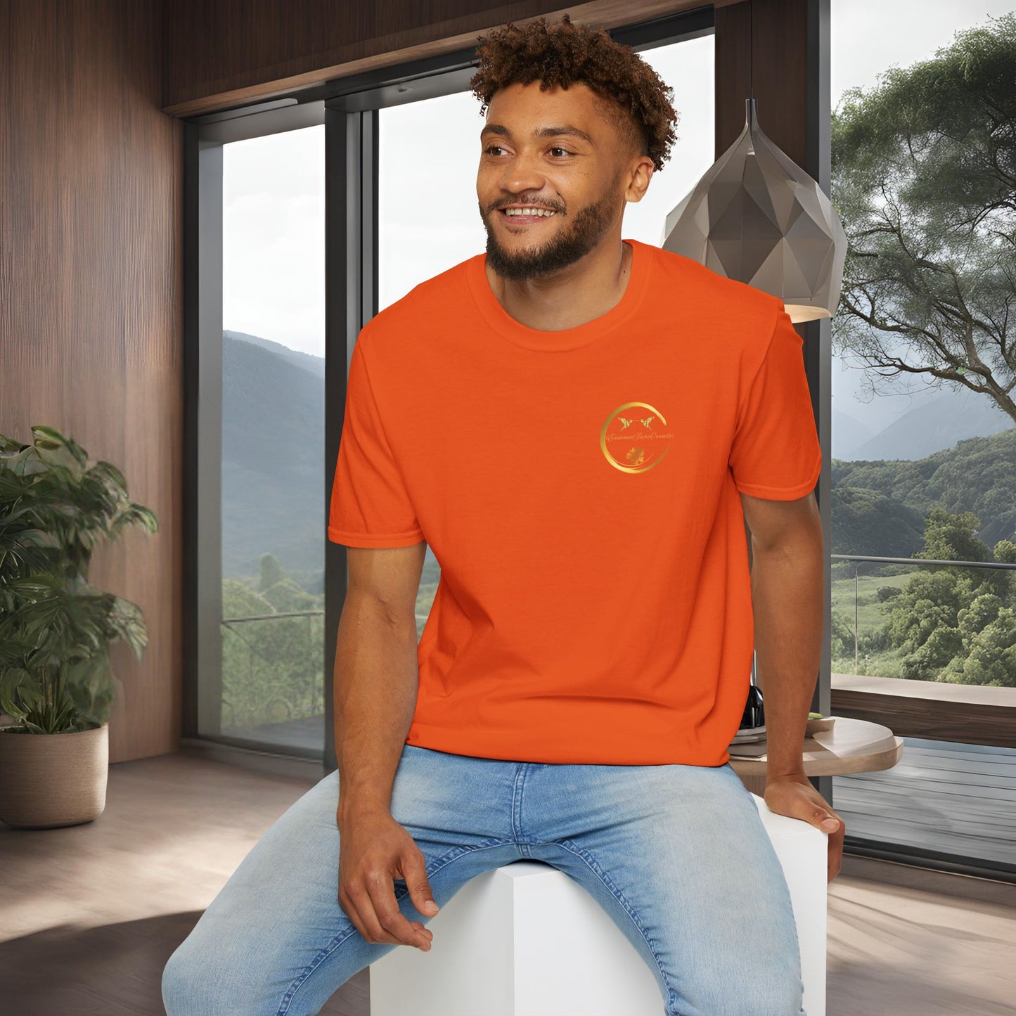 Orange Softstyle Tee | EssenceInnoCreate | Unisex Streetwear