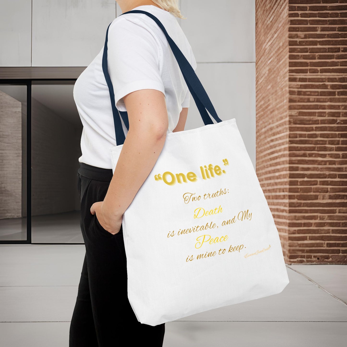 “One life.” Two Truths | Canvas Tote | White
