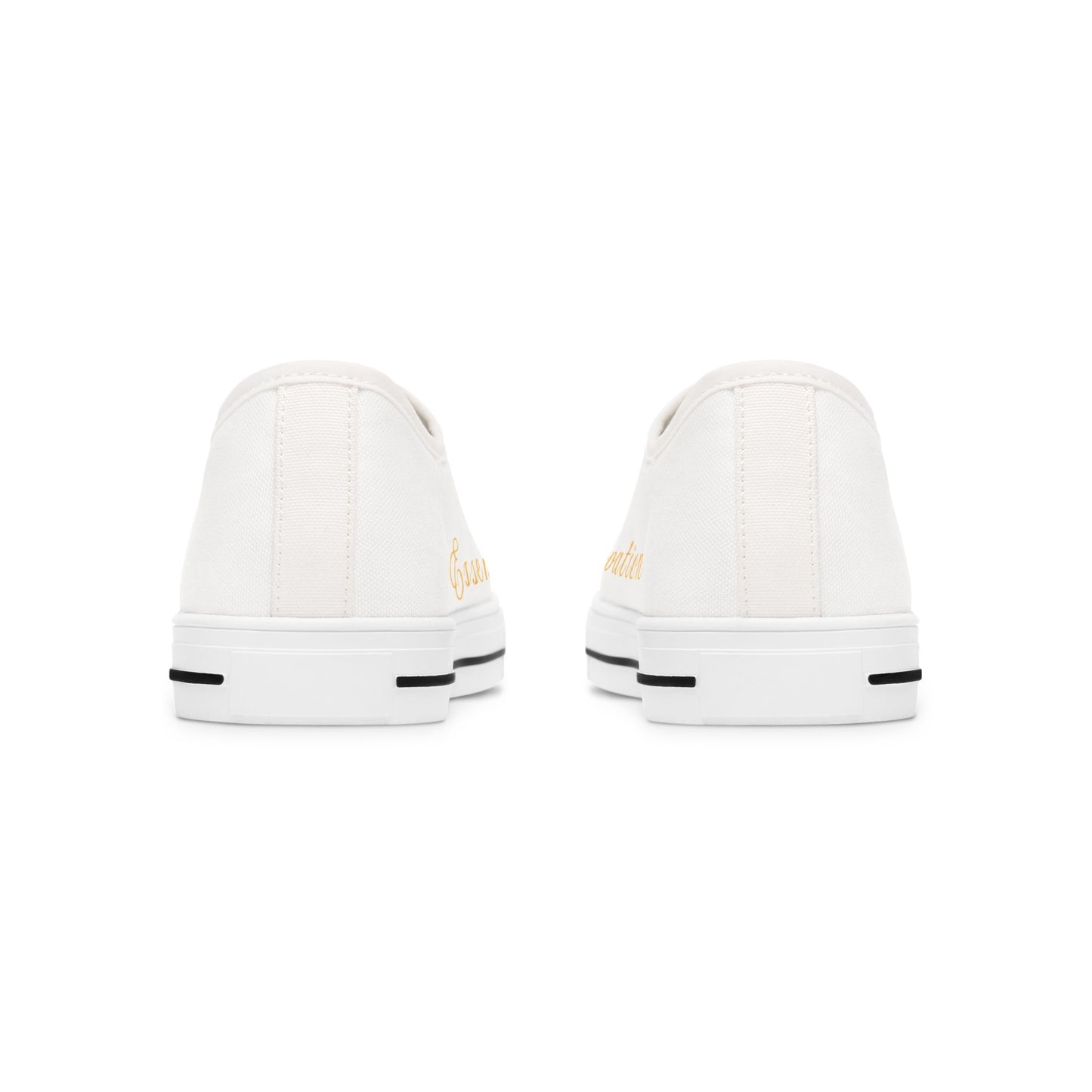 White Essence Innovation sneakers with black accents on a white background