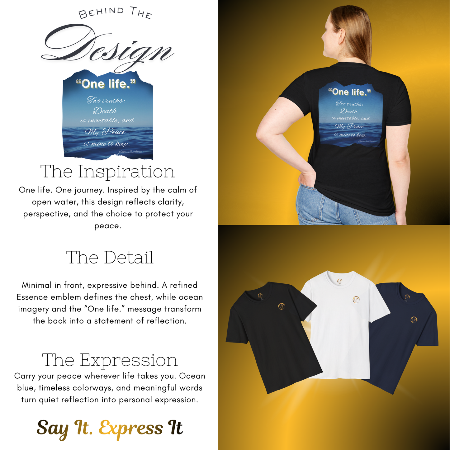 One Life Ocean Tee – Minimal Graphic T-Shirt