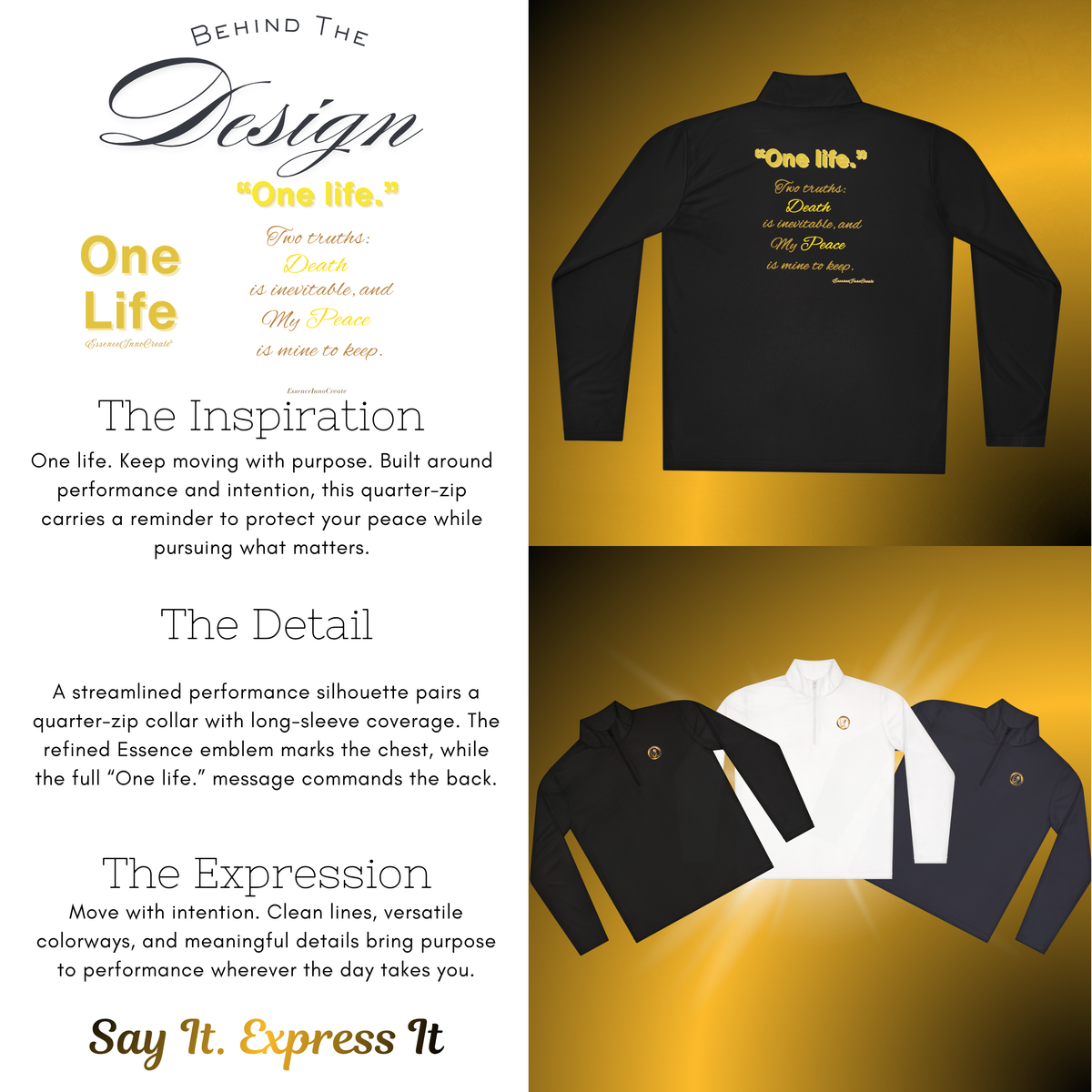 One Life Quarter-Zip Pullover – Lightweight Performance Jacket