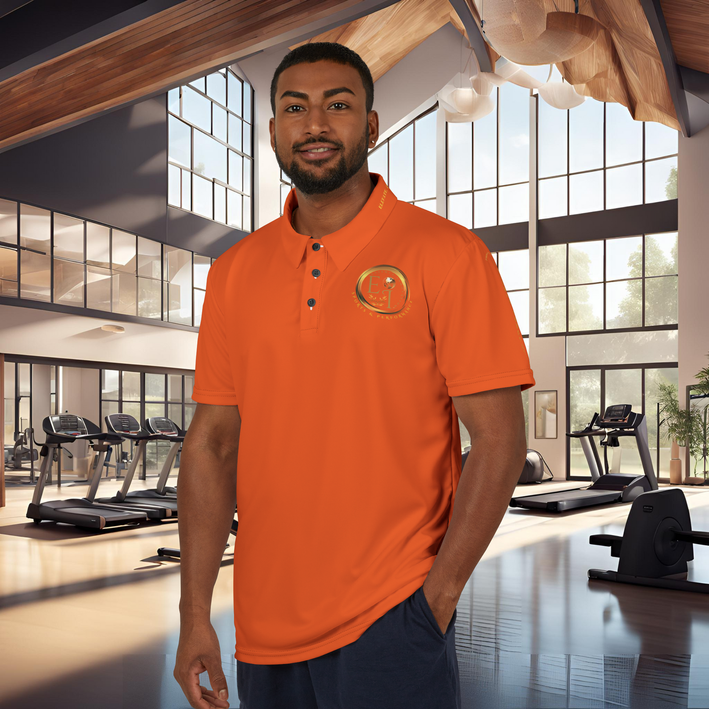Seek More Elevation XI | Unisex Performance Polo Orange | EI Sports