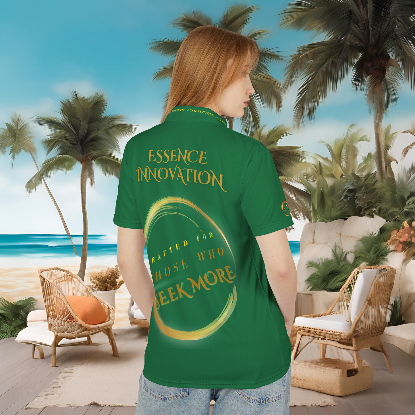 Seek More Elevation XII | Unisex Performance Polo Dark Green | EI Sports