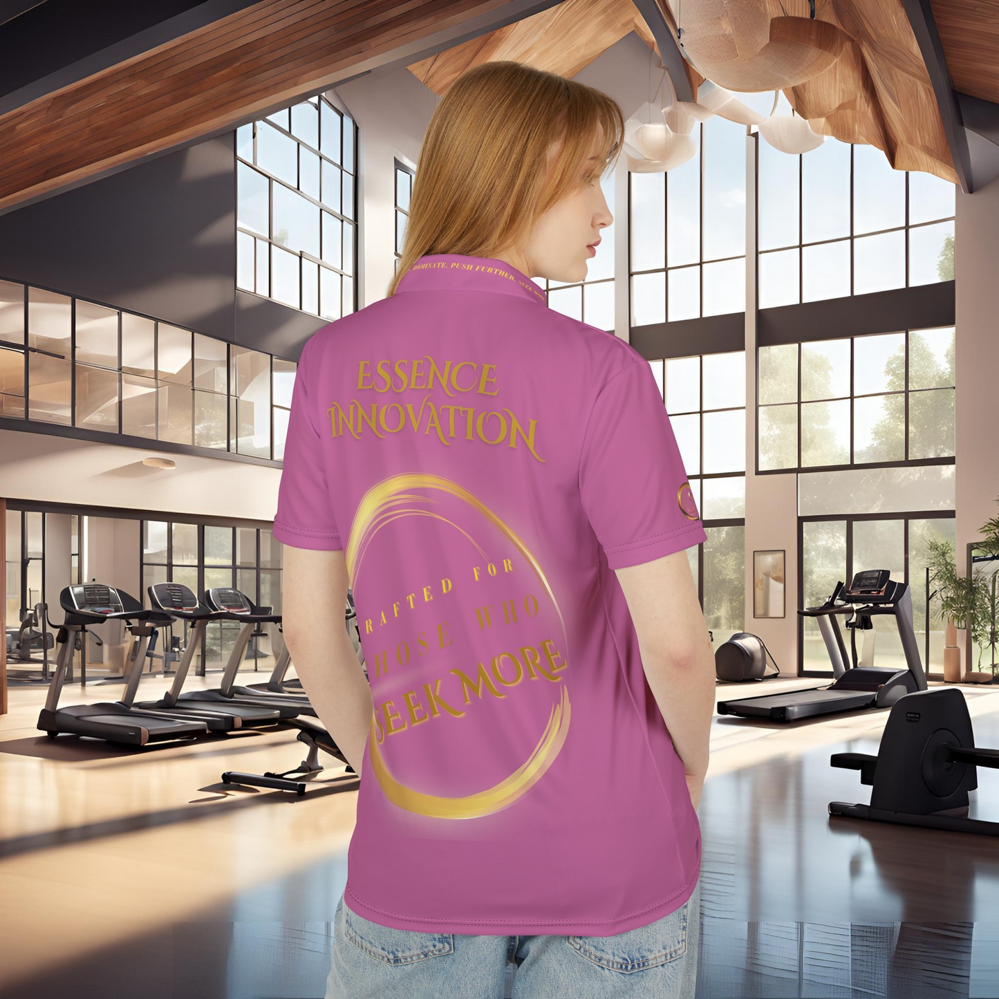 Seek More Elevation XVII | Unisex Performance Polo Light Pink | EI Sports