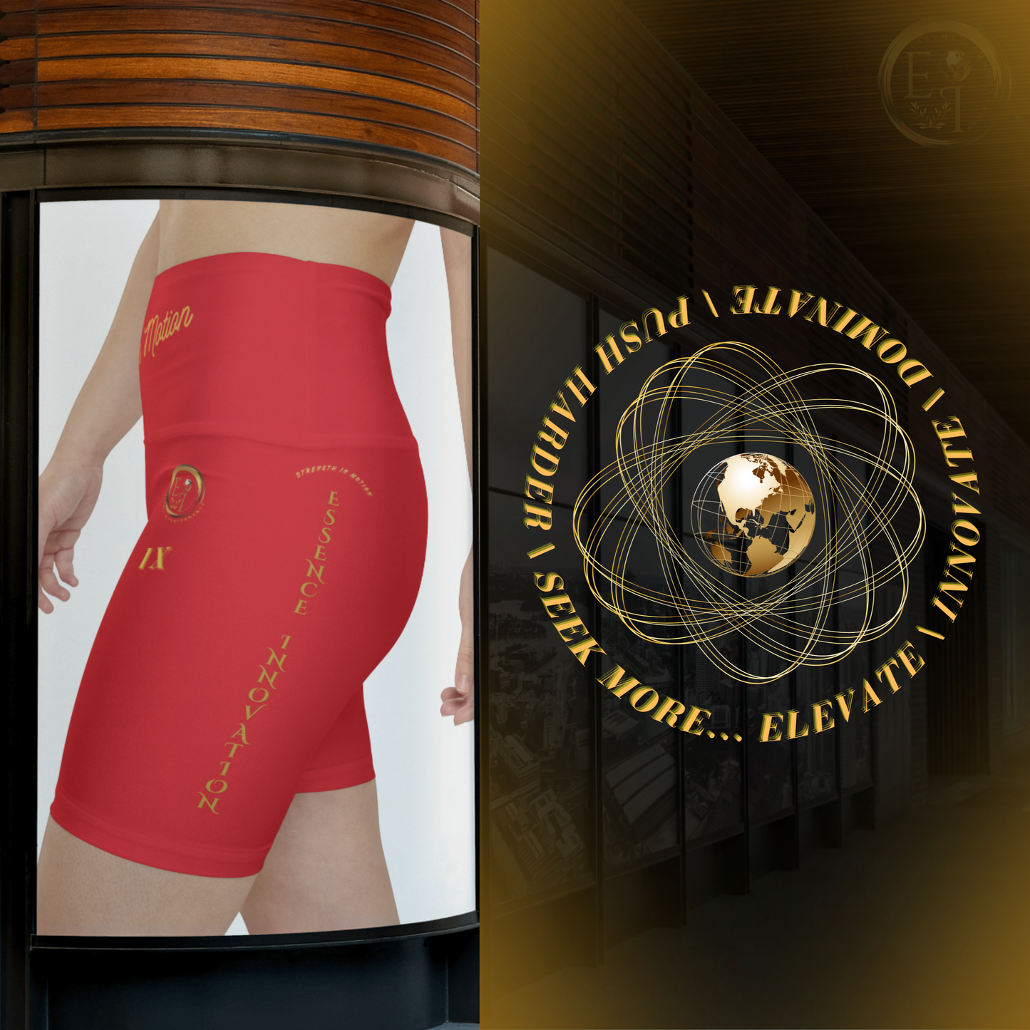 Strength In Motion IX | Ladies Workout Shorts | Red