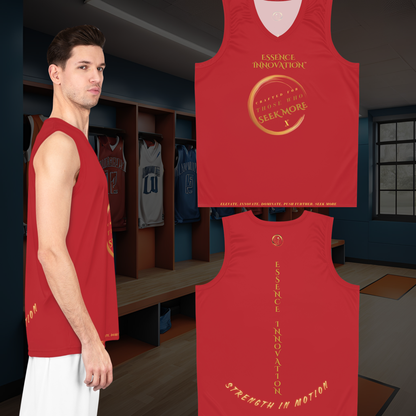Velocity X Basketball Jersey | Seek More | Dark Red