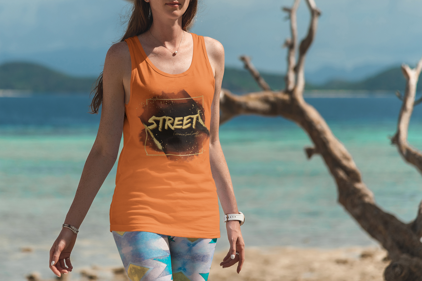 Street Wear Tank XI | EssenceInnoCreate | Orange