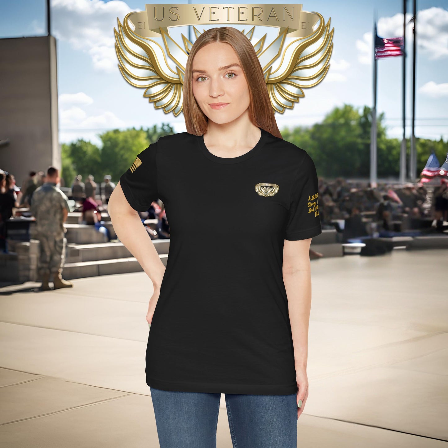 Essence Black Veteran Tee – Patriotic Shirt by Veteran-Owned Brand