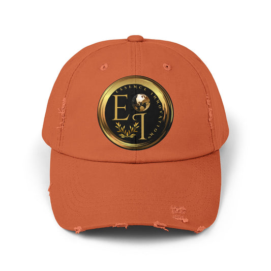 Essence Innovation Burnt Orange Distressed Cap – EI Logo Edition