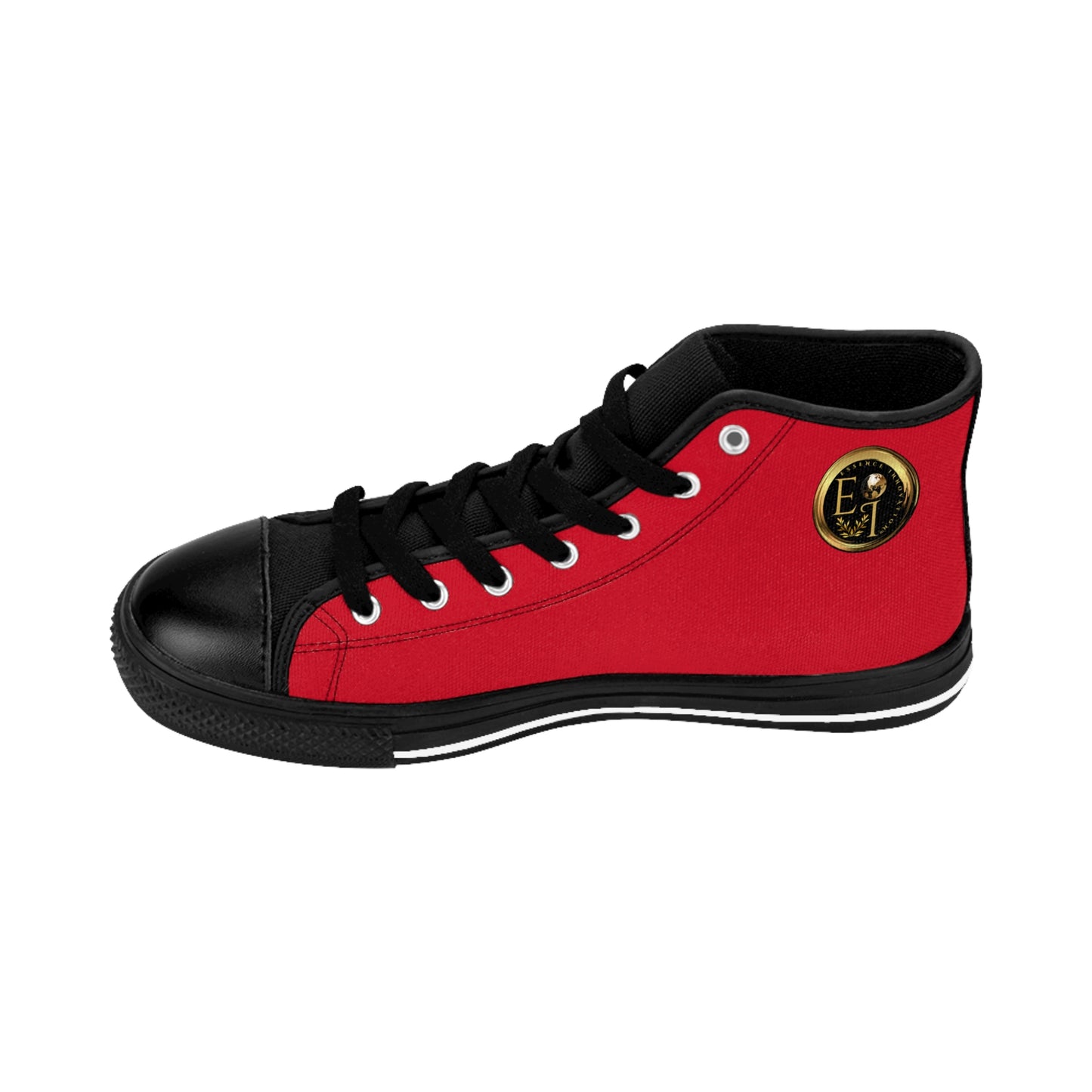 Essence Innovation Mens Streetwear | HighTop Sneakers | Dark Red
