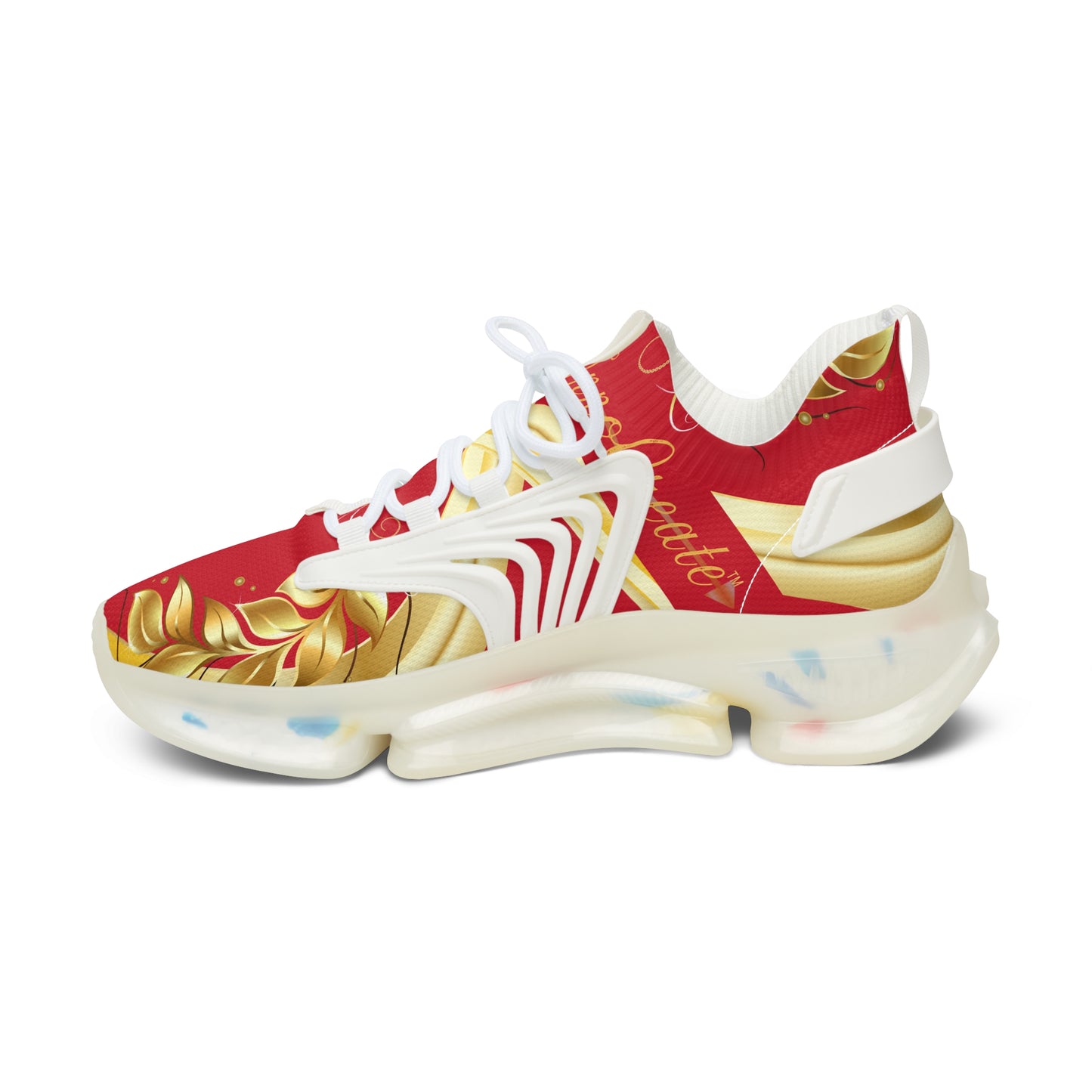 Ladies EssenceInnoCreate Luxe Lightning | Mesh Sneakers | Dark Red