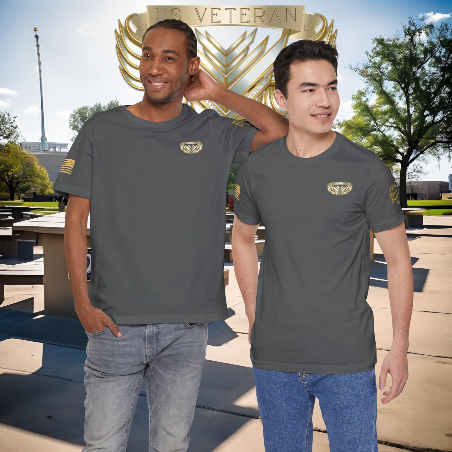 Essence Asphalt Veteran Tee – Minimalist Tribute Shirt