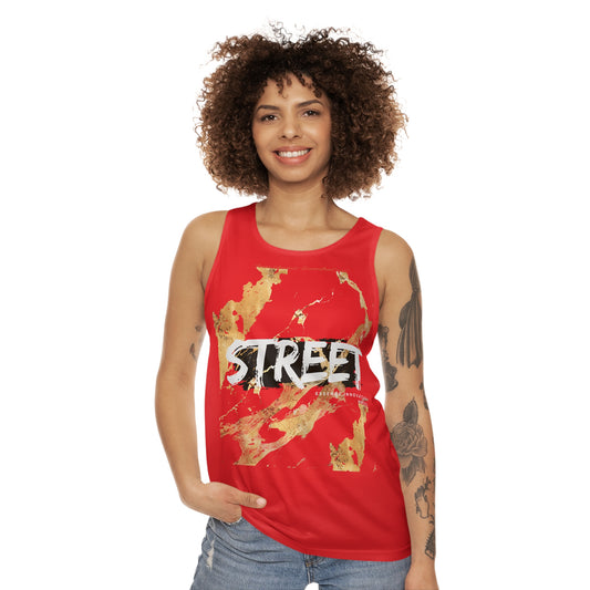 STREET Gold Graffiti IX | Unisex Tank Top | Red