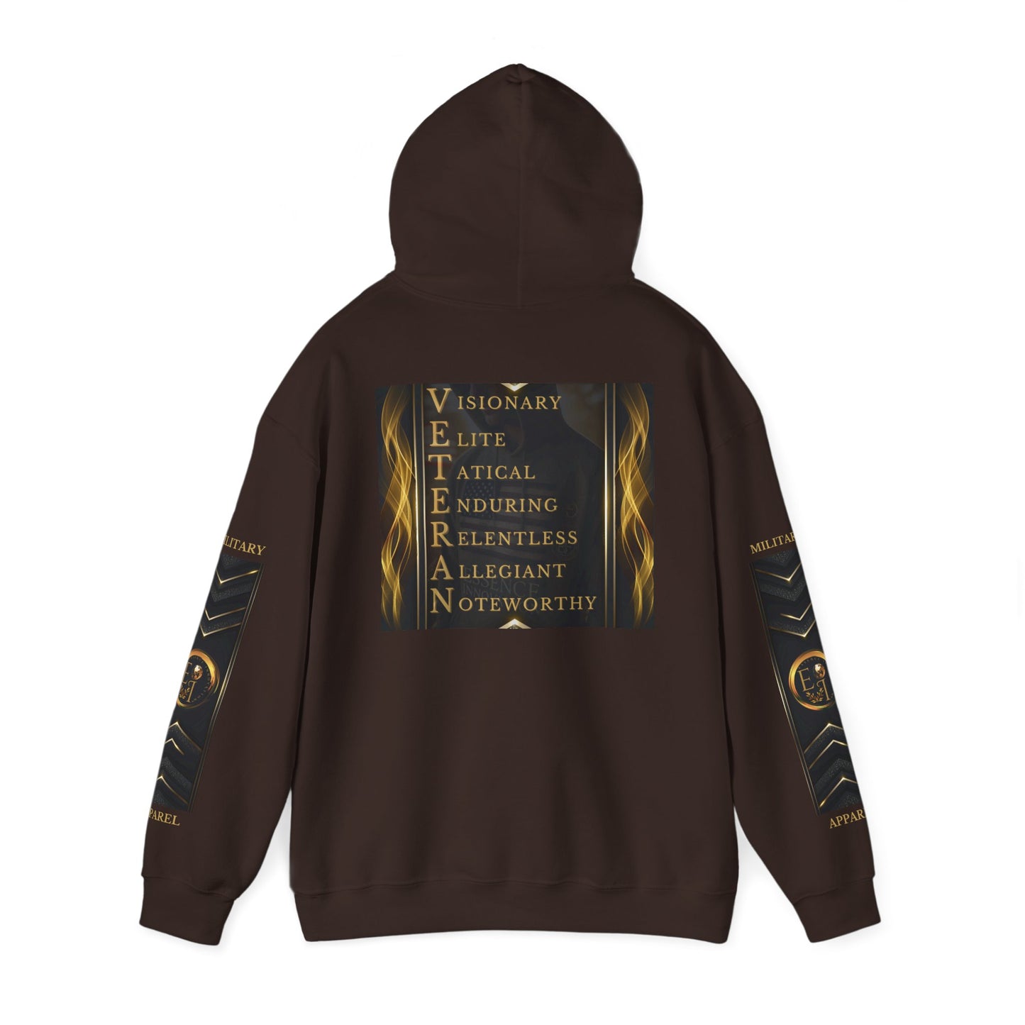 Veteran Qualities Serviceman Six | DC Chocolate Hoodie | Military & Service Tribute