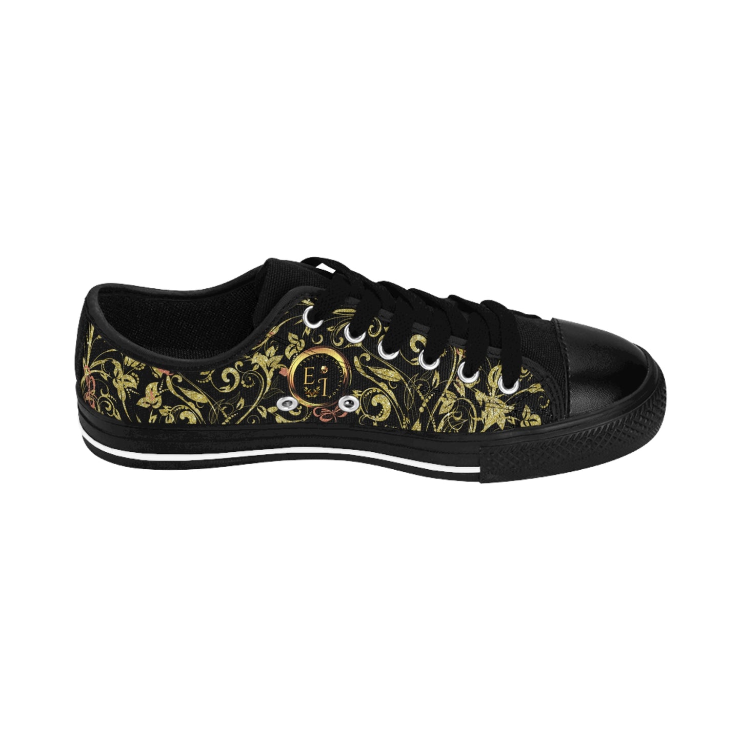 Bohemian Butterfly Lowtops VII | Black Sole | Black