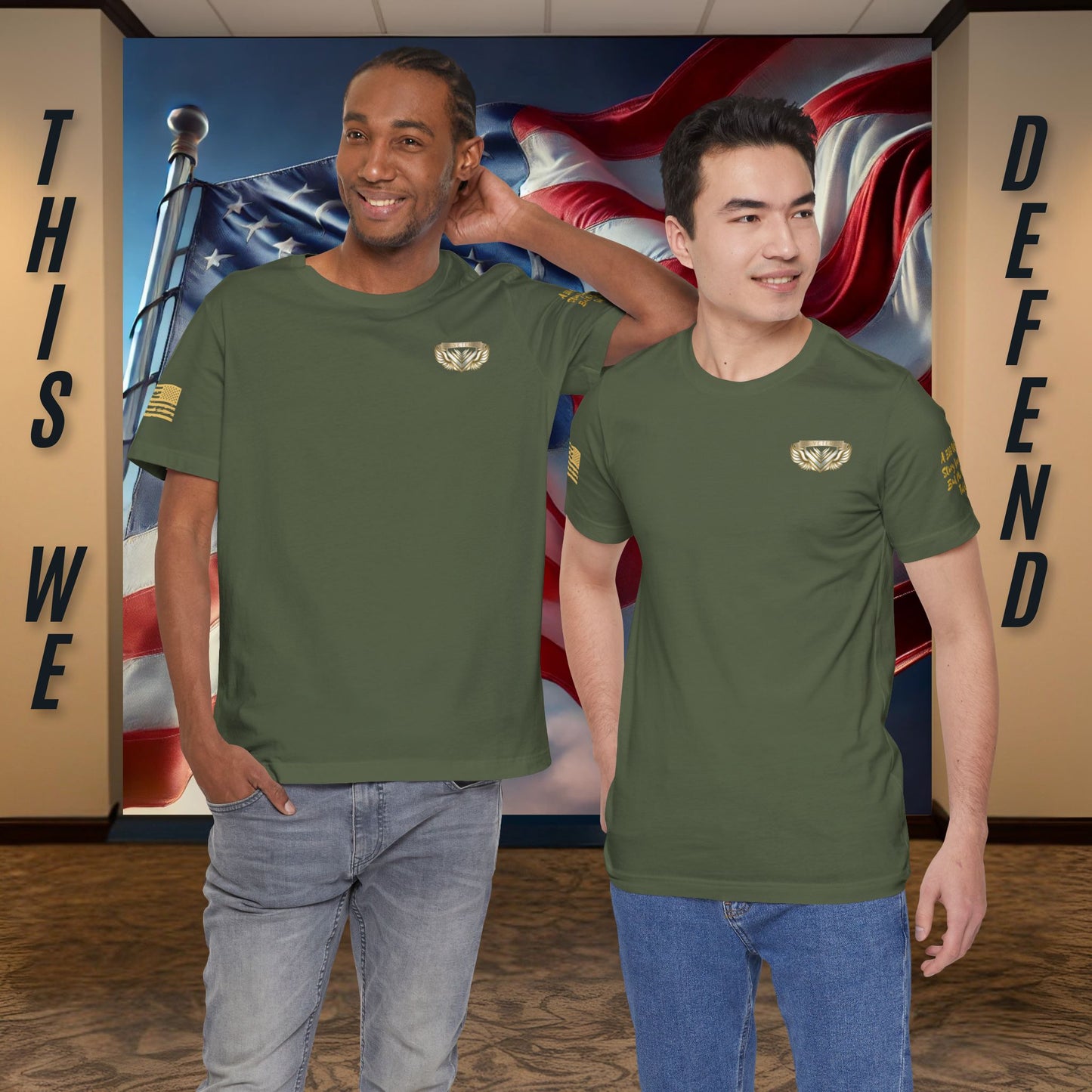Essence Green Veteran Tee – Military Pride T-Shirt