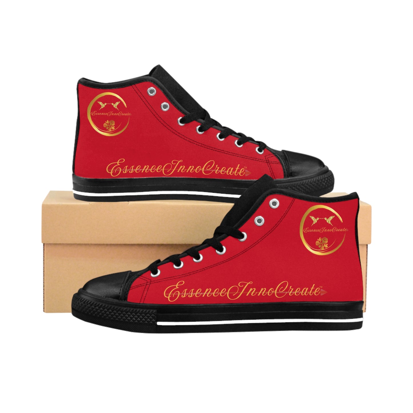 Ladies EssenceInnoCreate Streetwear | HighTop Sneakers | Dark Red