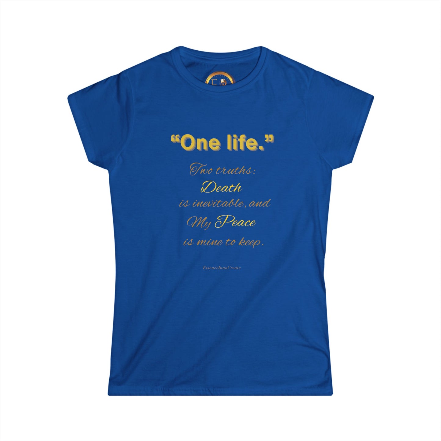 One Life Tee in Royal – Bold Motivational Streetwear | EI Fashion