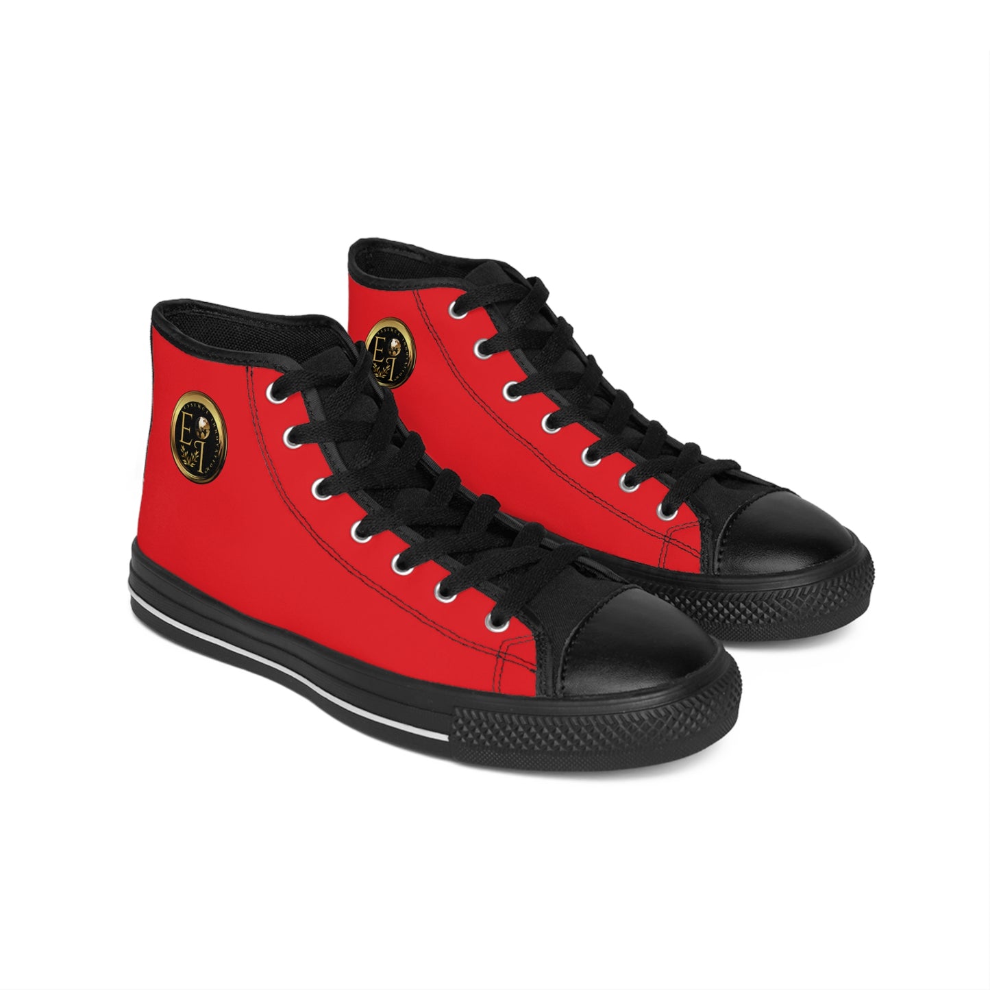 Mens Classic HighTops IX | Black Sole | Red