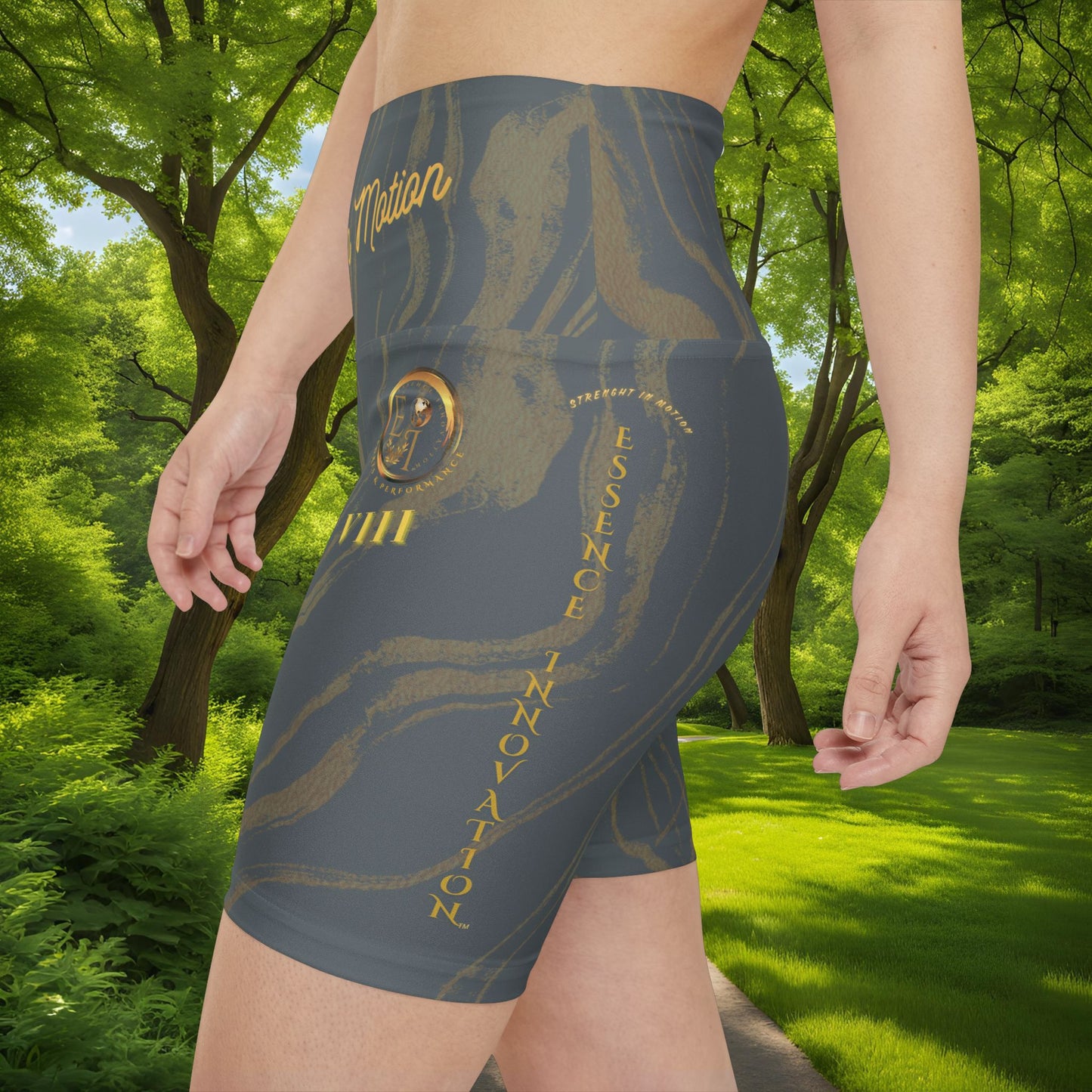 Seek More WSS VIII | EI Sports Workout Shorts Striped | Dark Grey