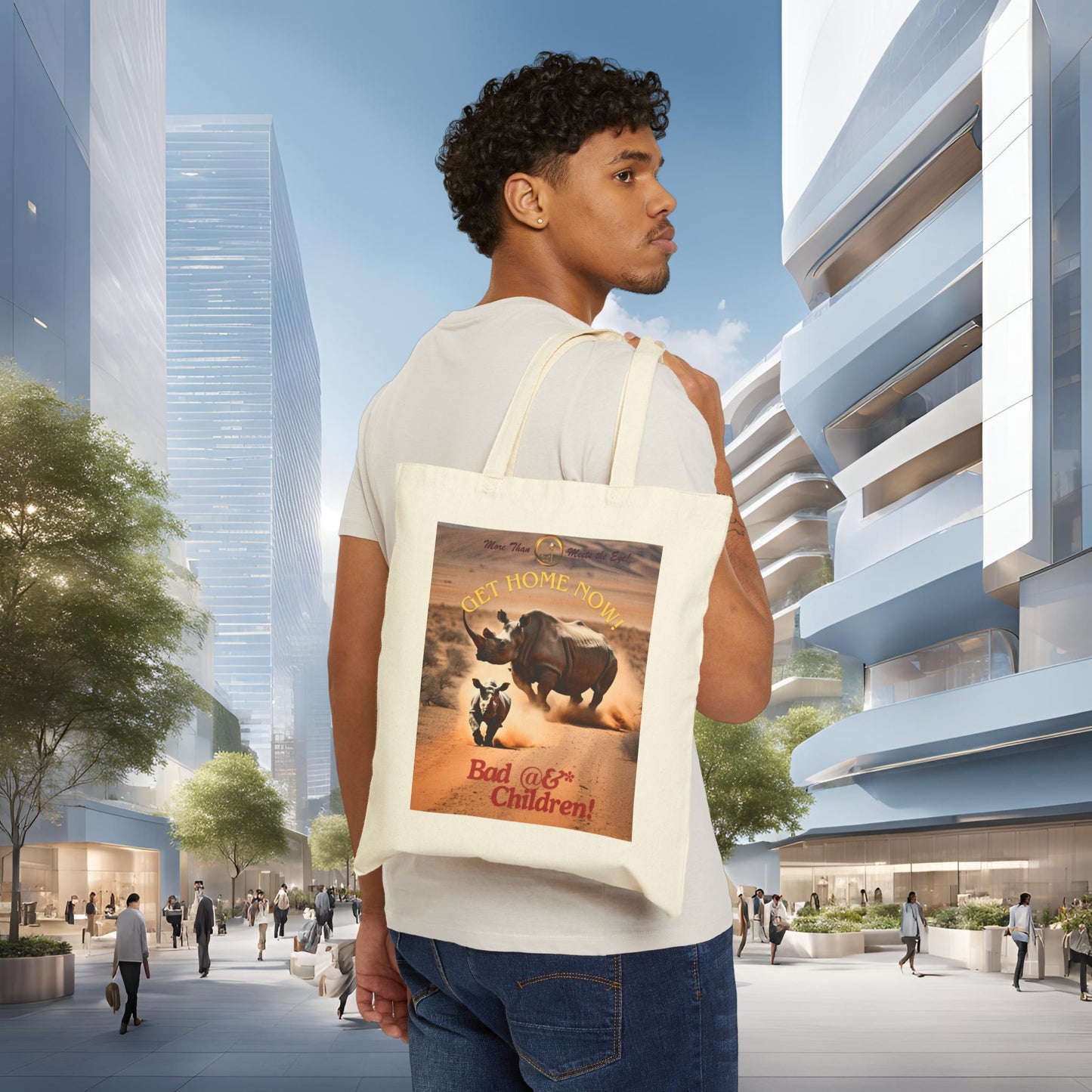 Playful Cotton Canvas Tote Bag - Fun Gift for Kids, Eco-Friendly, Stylish Carrying Solution for School, Shopping, and Adventure