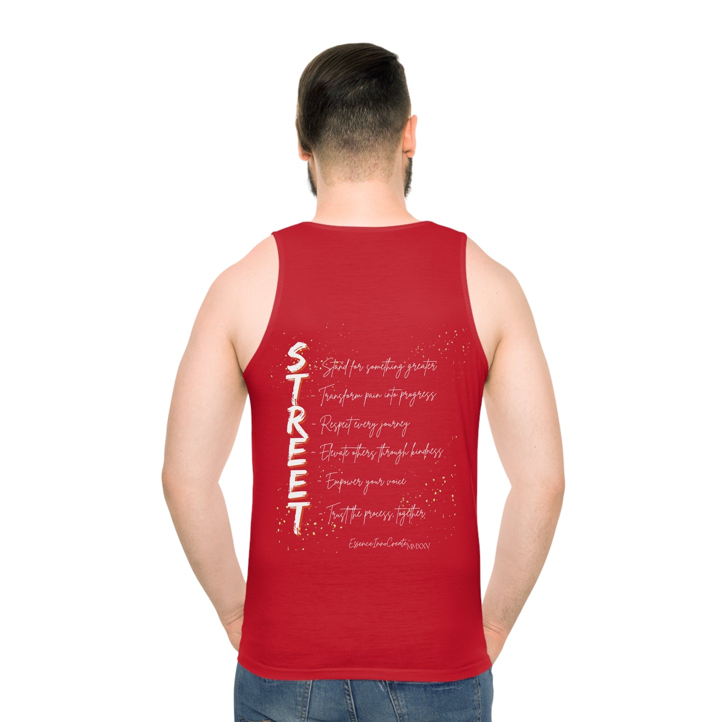 Street Wear Tank X | EssenceInnoCreate | Dark Red