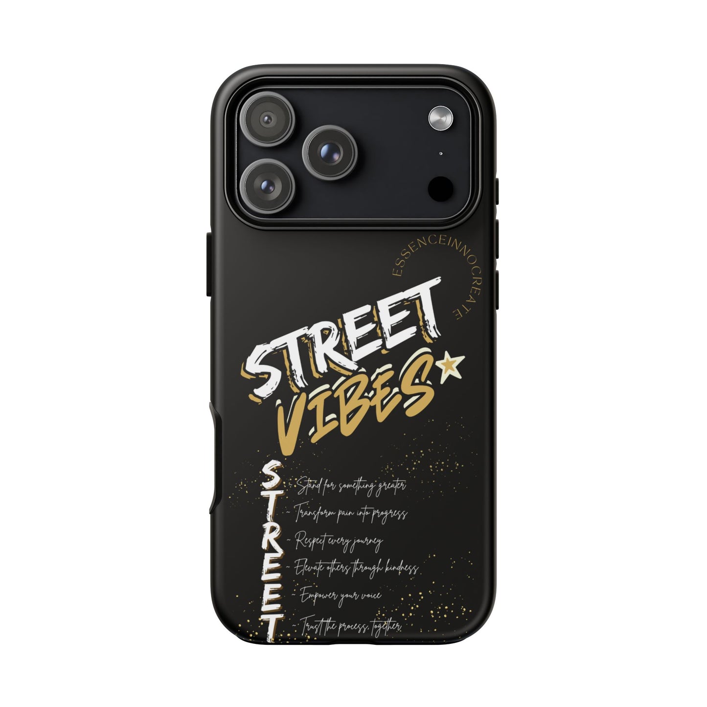 EssenceInnoCreate® Street Vibes Black Phone Case