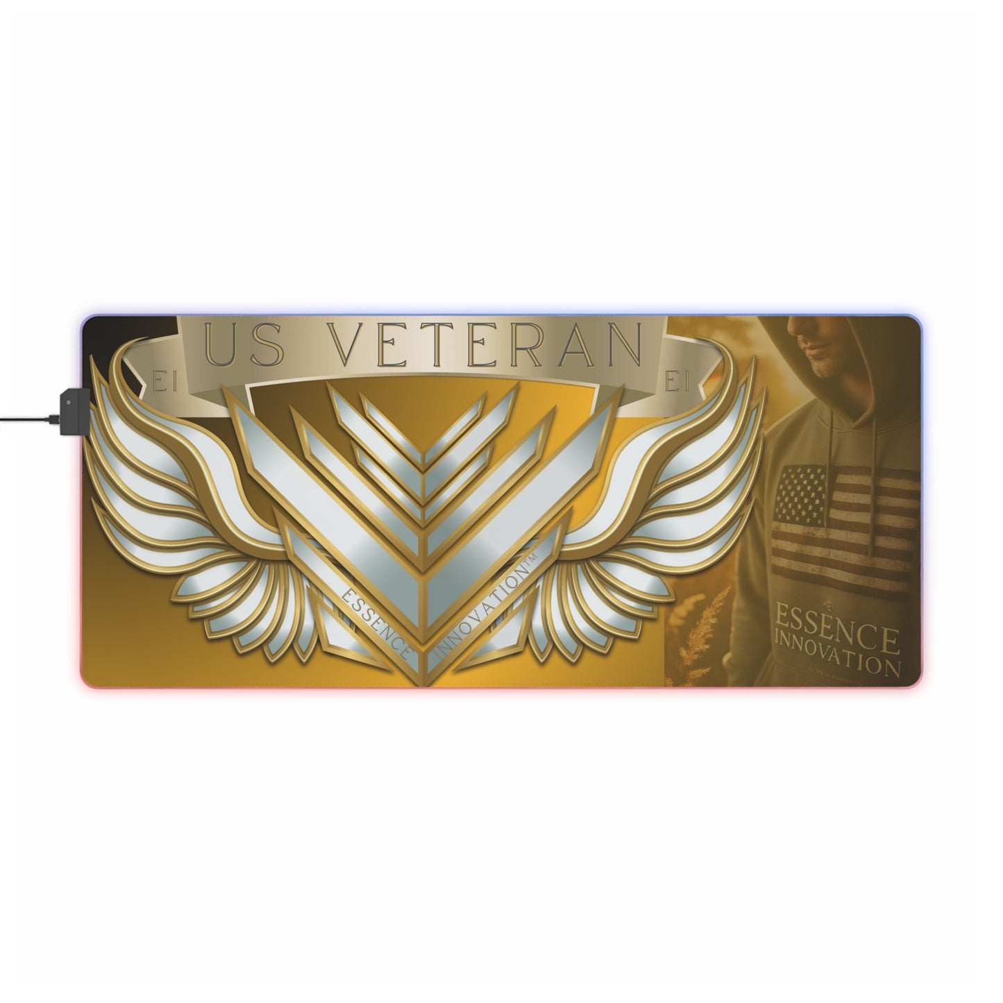 US Veteran | LED Gaming Mouse Pad | 4 Sizes