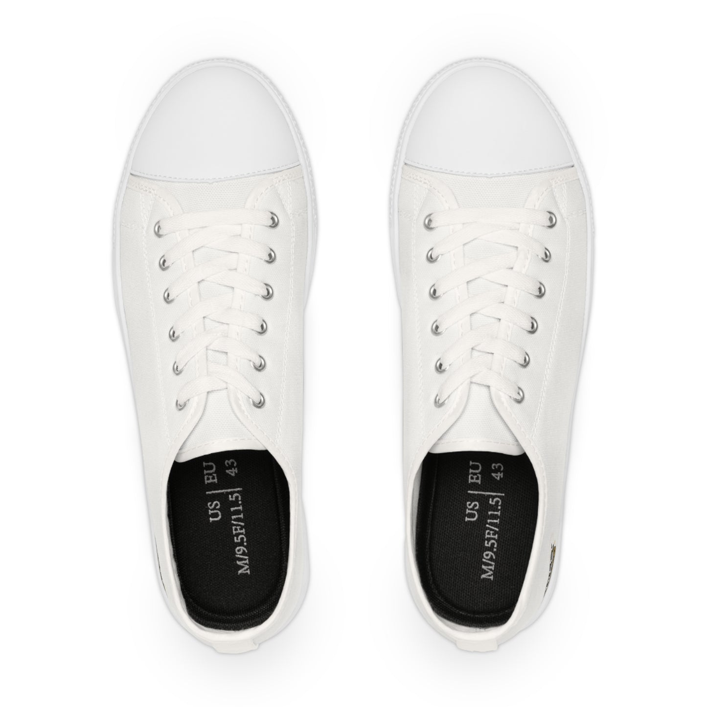 White Essence Innovation 'Street Vibes' sneakers with white soles on a white background