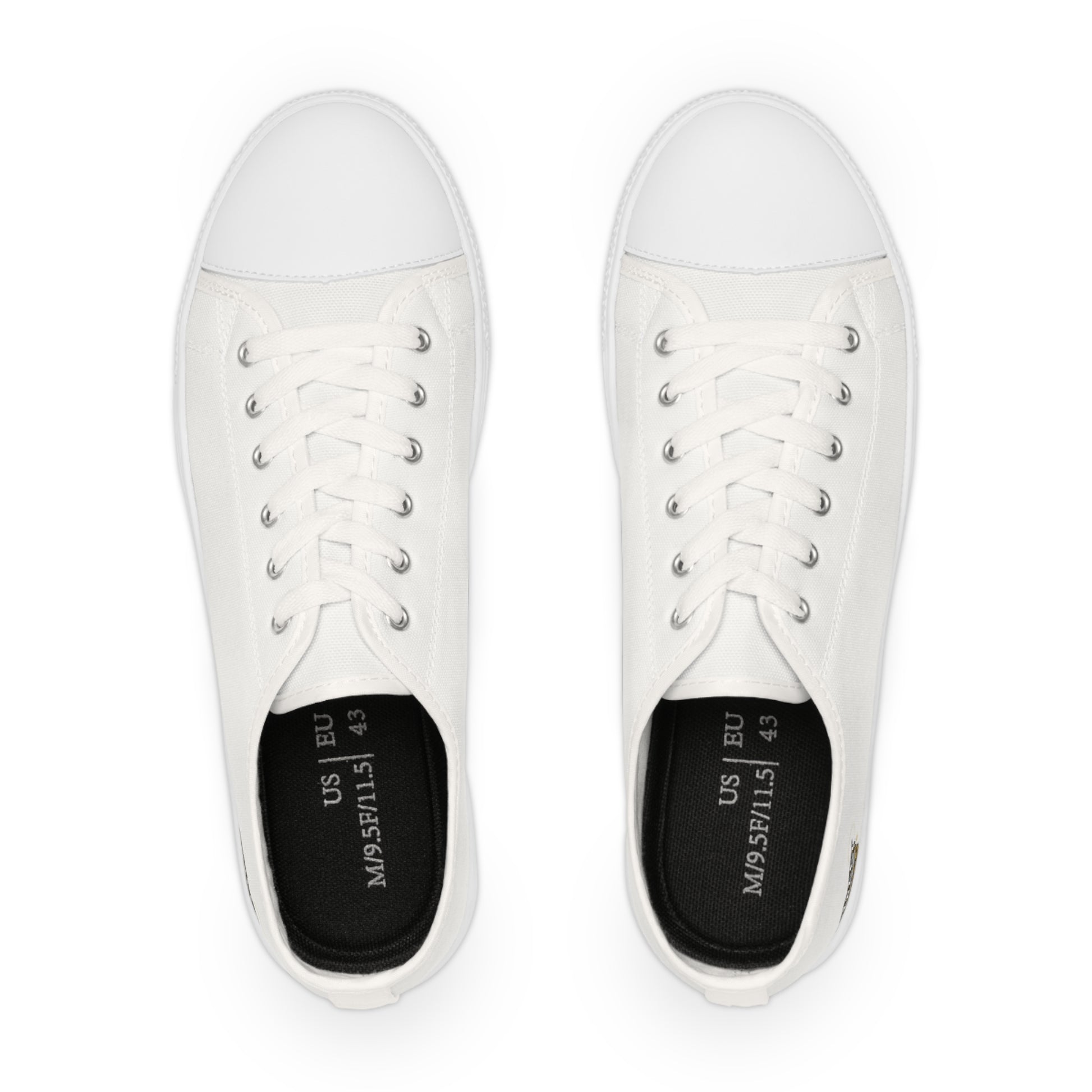 White Essence Innovation 'Street Vibes' sneakers with white soles on a white background