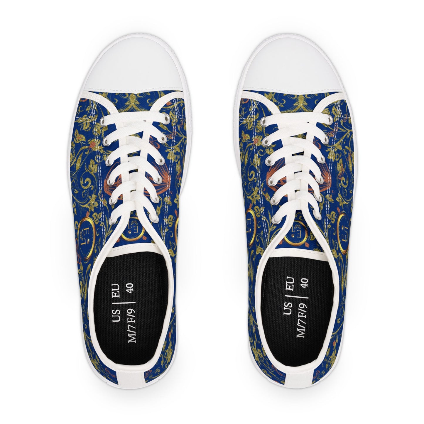 Ladies Bohemian Butterfly | Dark Blue | White Sole LowTops
