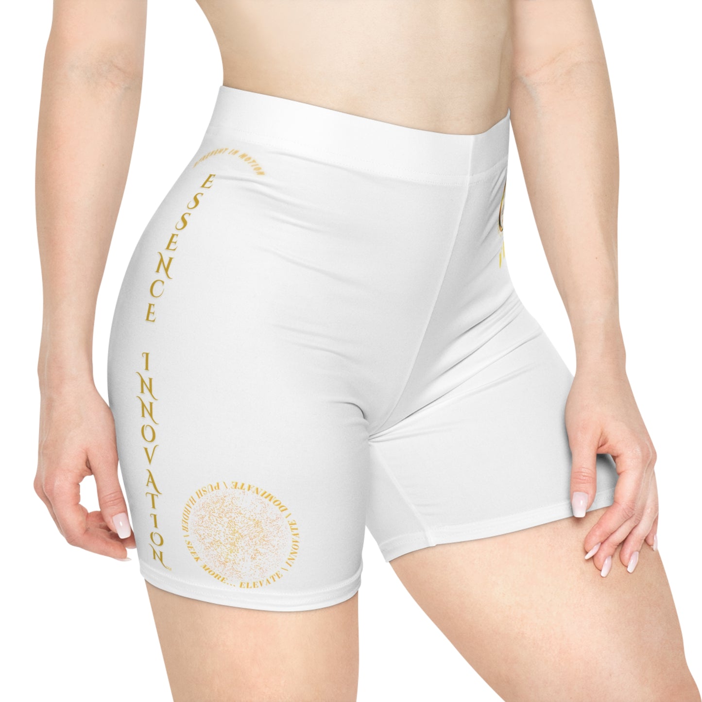 Seek More BS VI | EI Sports Biker Shorts | White