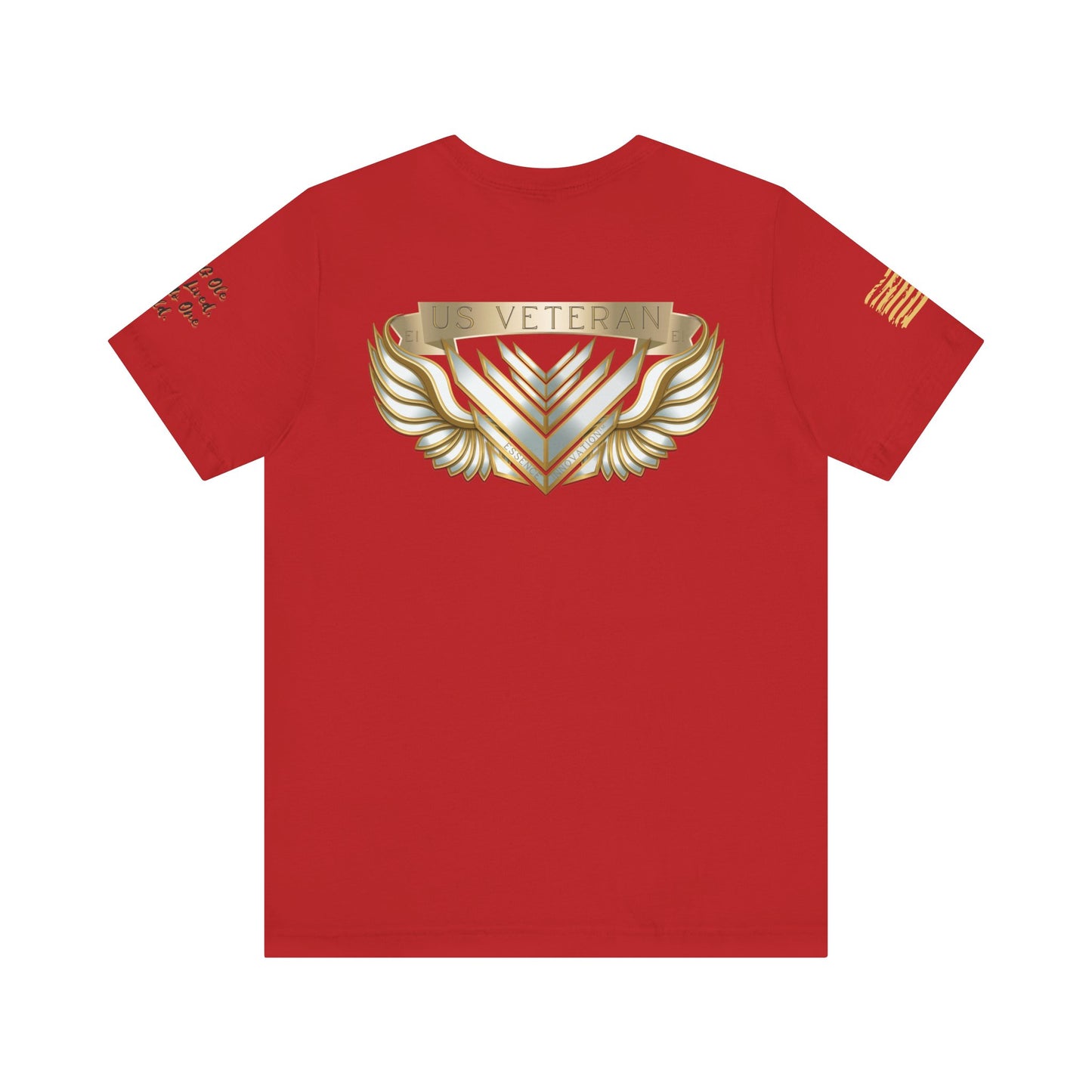 Essence Red Veteran Tee – Patriotic Tribute T-Shirt