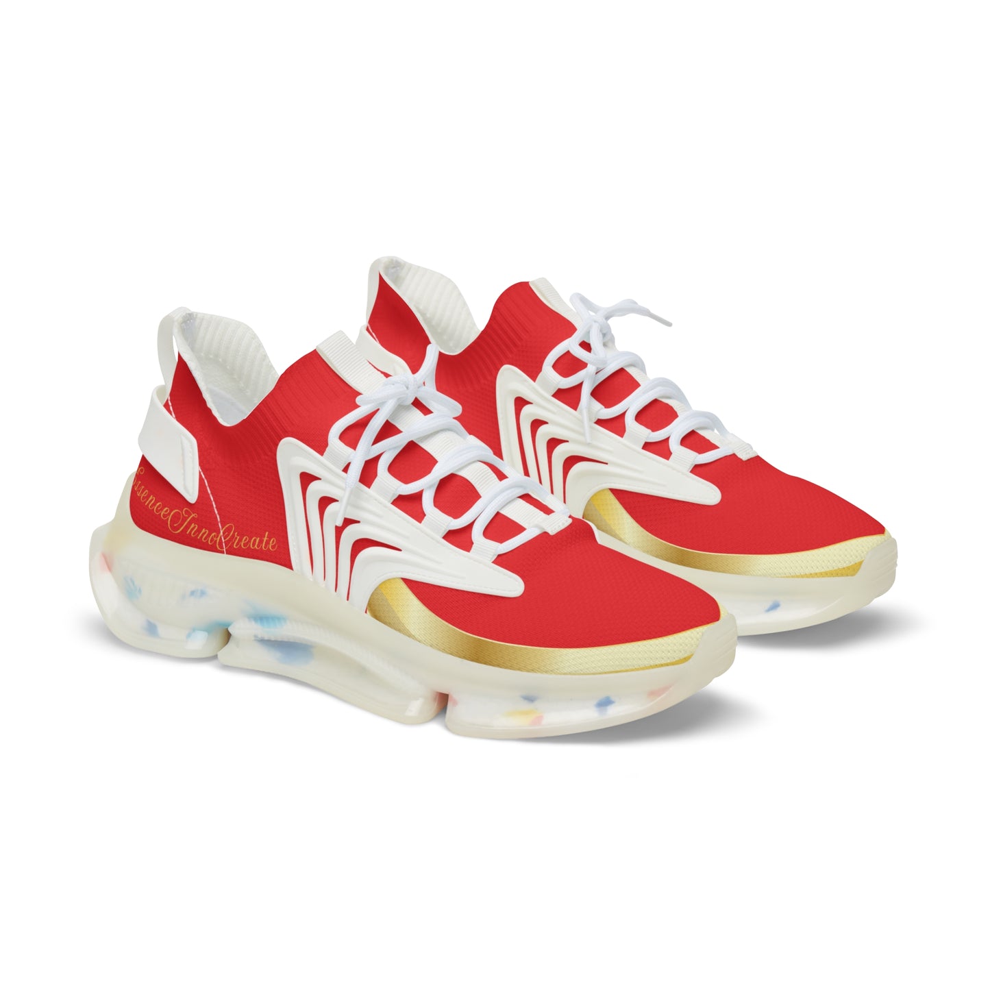 EssenceInnoCreate Red | Men’s White Trim Mesh Sneakers
