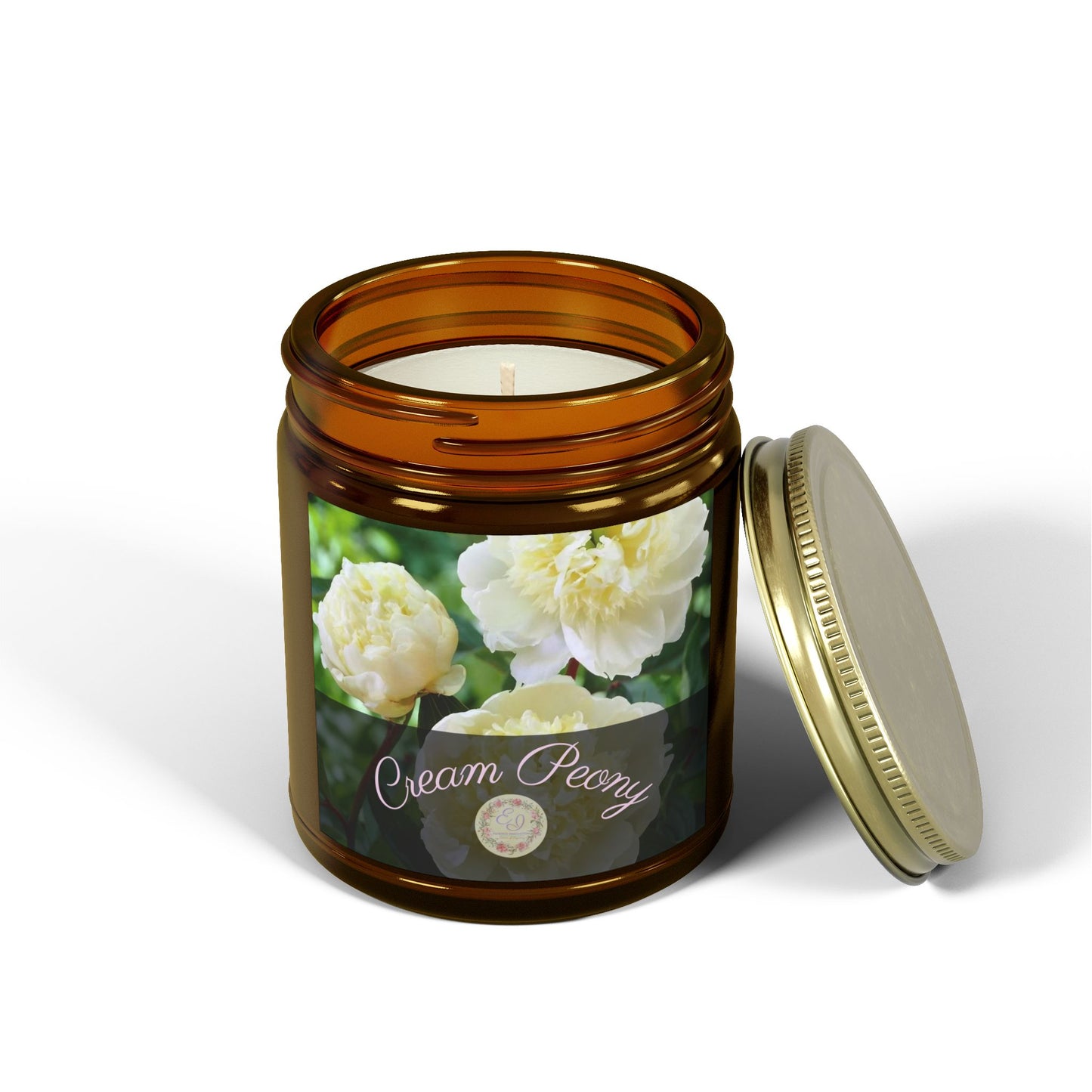 Fragrant Flower | Velvet Vanilla Candle | Cream Peony | 4oz, 9oz