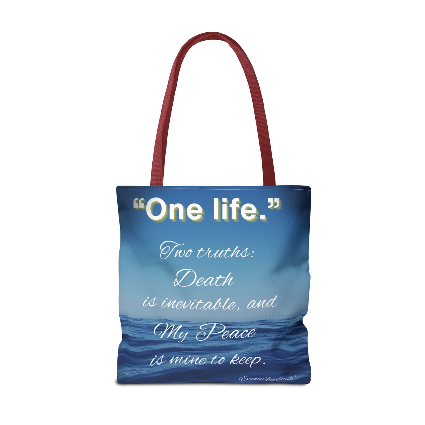 "One Life" – Two Truths Oceanic Quote Tote Bag