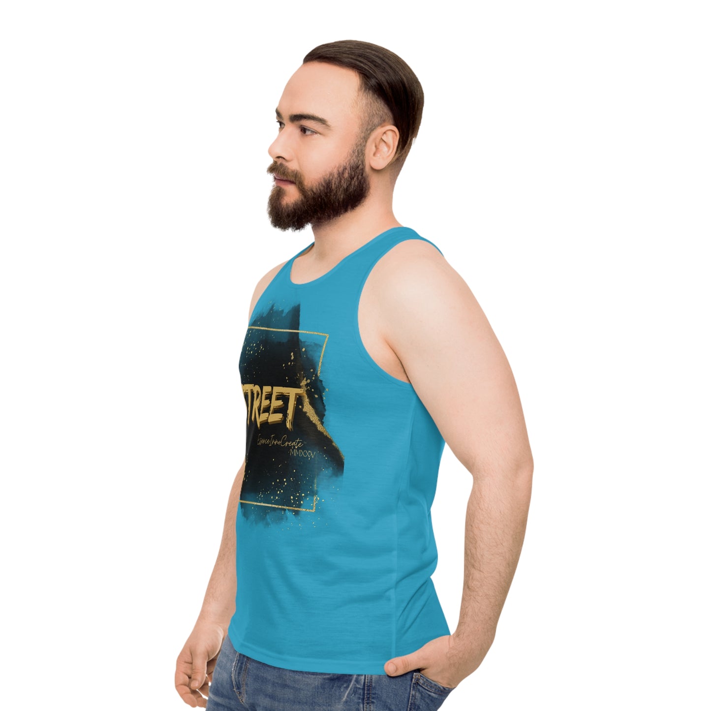 Street Wear Tank XV | EssenceInnoCreate | Turquoise