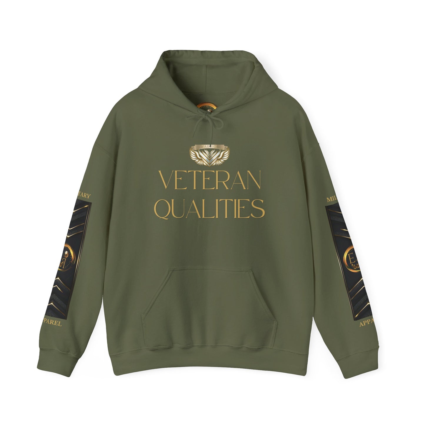 Veteran Qualities Warrior Three | MC Green Hoodie | Military & Service Tribute