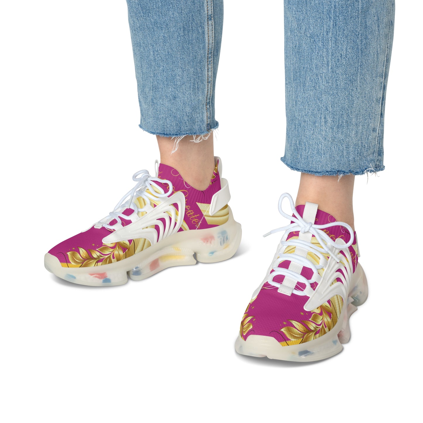 Ladies EssenceInnoCreate Luxe Lightning | Mesh Sneakers | Pink