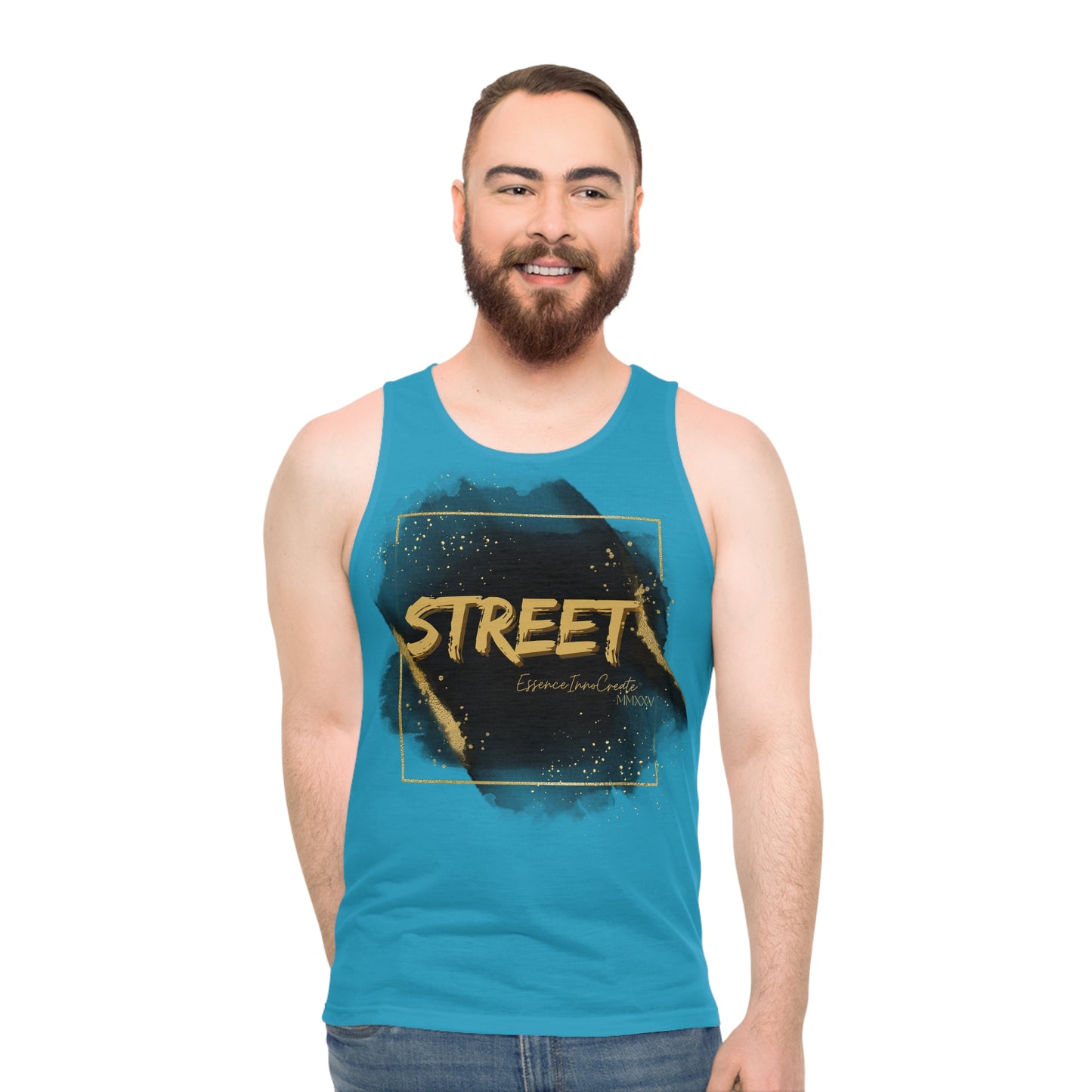 Street Wear Tank XV | EssenceInnoCreate | Turquoise