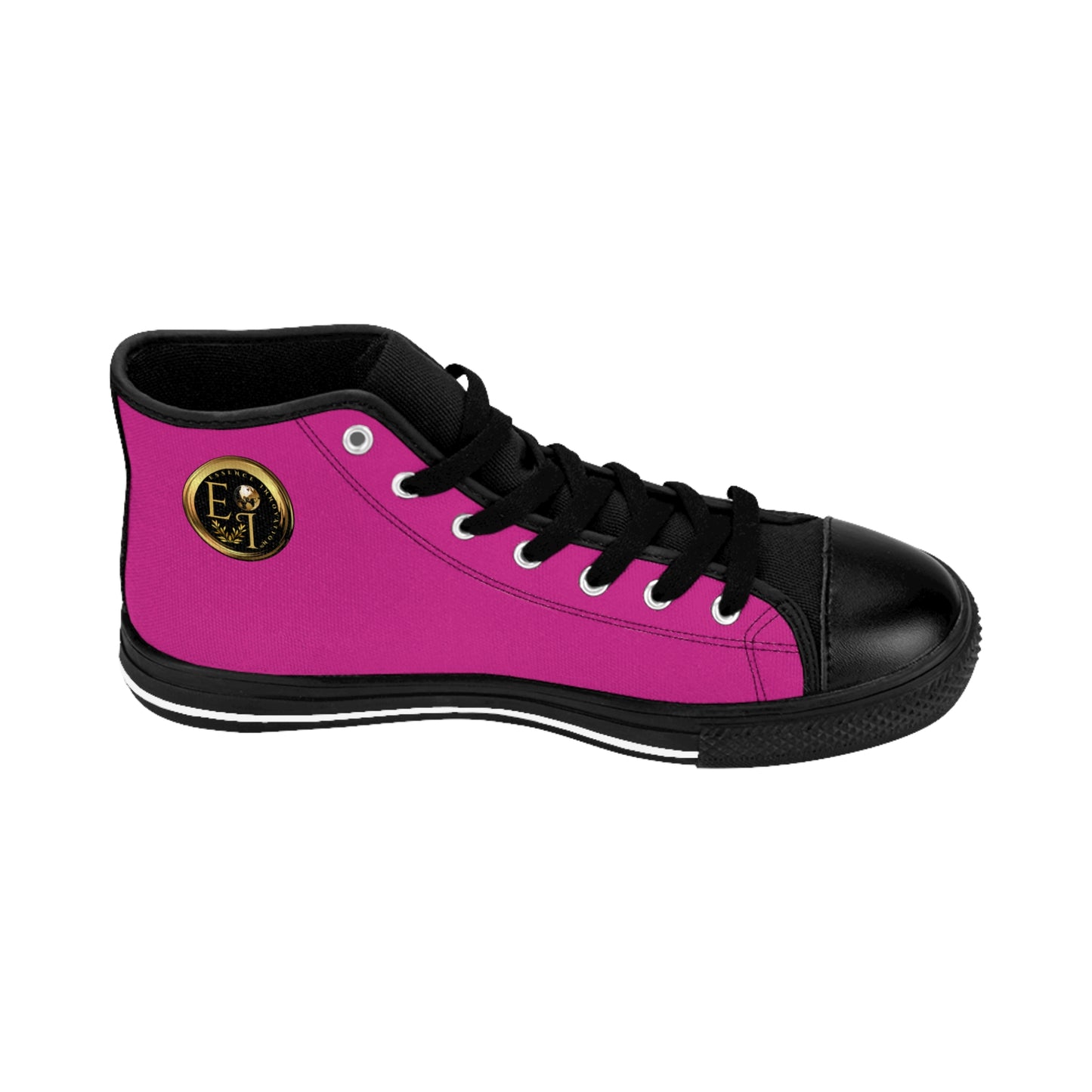 Mens Classic HighTops XVIII | Black Sole | Pink