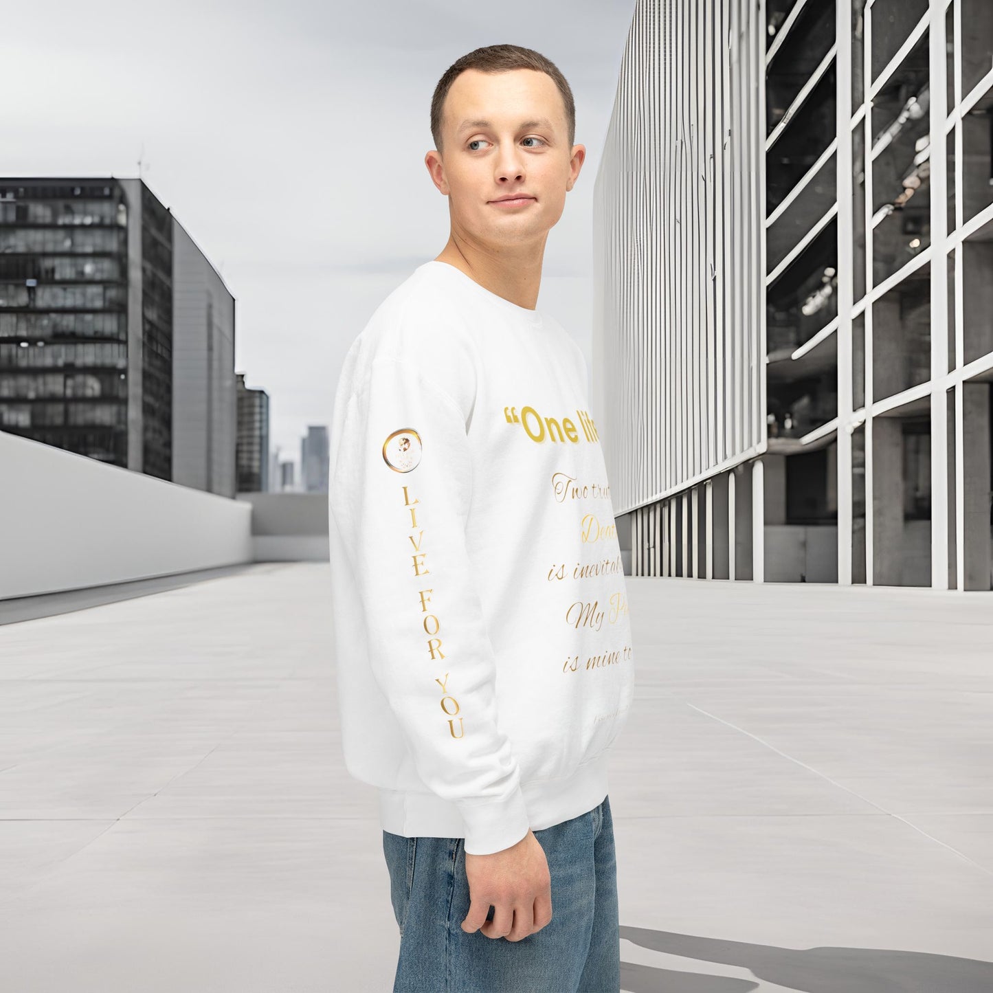 One Life Sweatshirt White | The Timeless Edition | EI Apparel