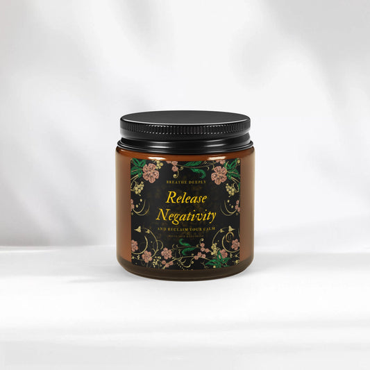 Spoken Word Candle Release Negativity | 4oz and 9oz Amber