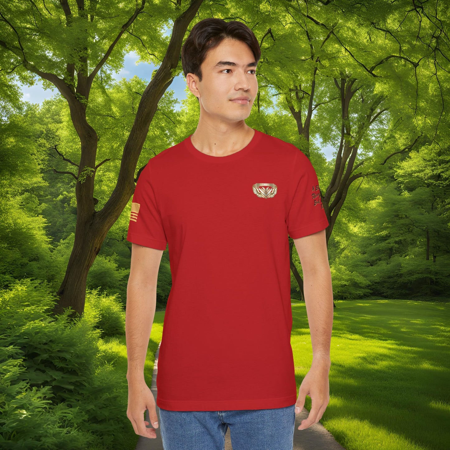 Essence Red Veteran Tee – Patriotic Tribute T-Shirt